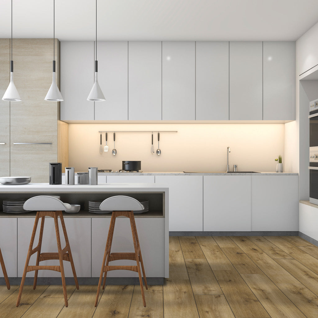Golden Caramel Oak Luxury Vinyl Textured - lifestyle view
