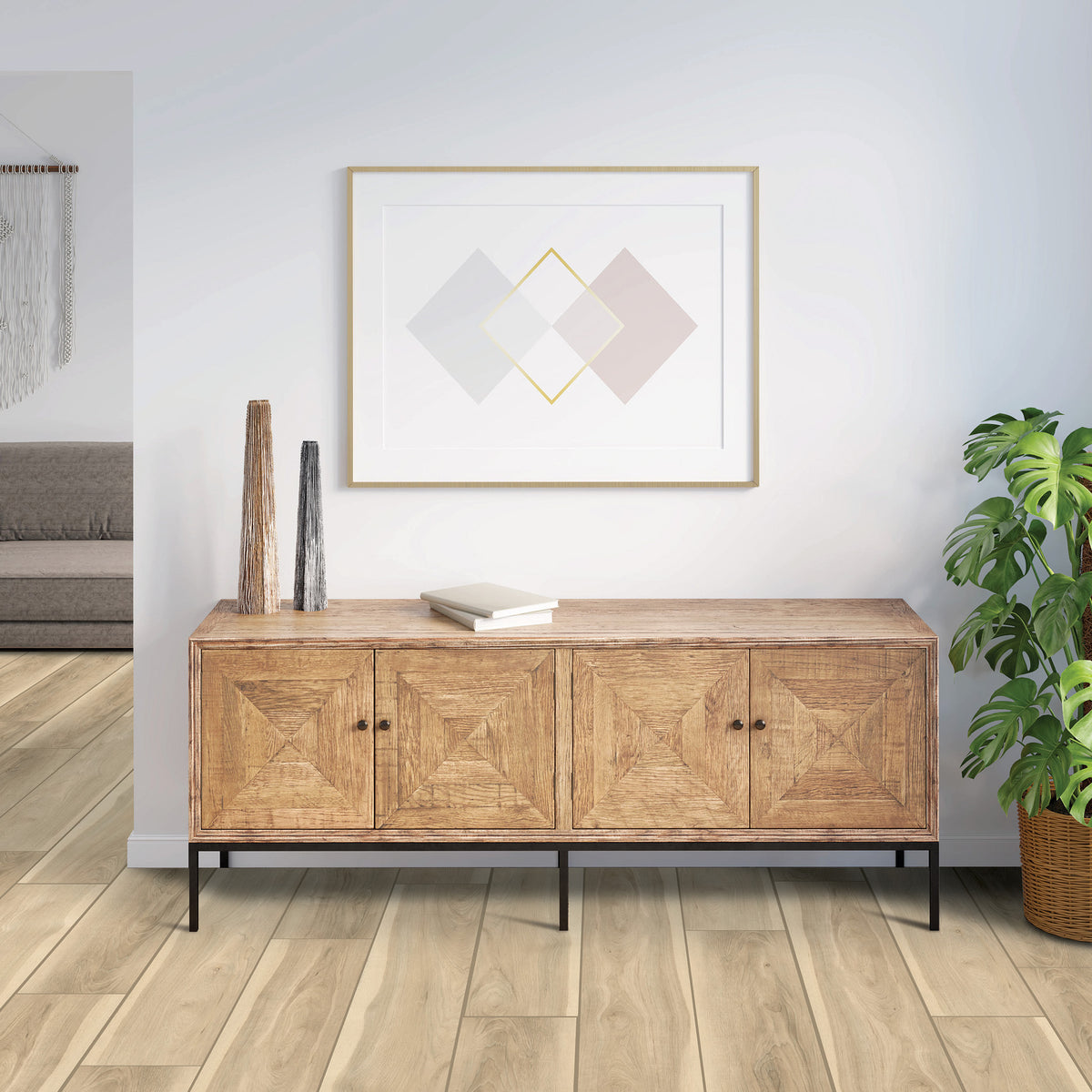 Nordic Oak Luxury Vinyl Textured - lifestyle view