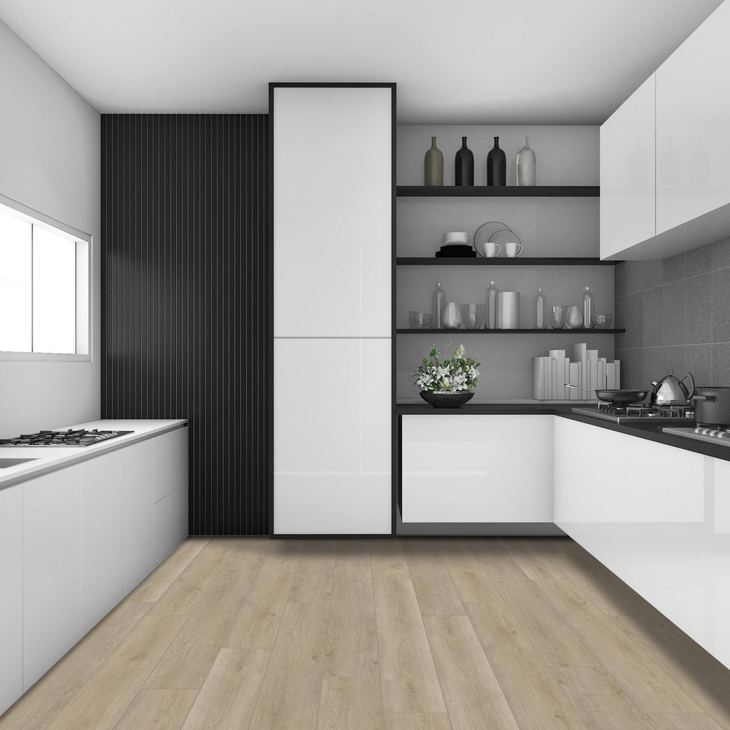 Grey Oak Luxury Vinyl Textured - lifestyle view