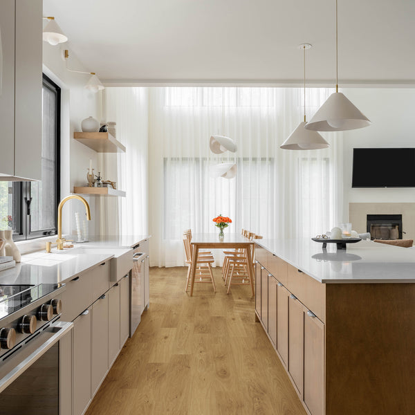 Warm Oak Water Resistant Laminate - lifestyle view