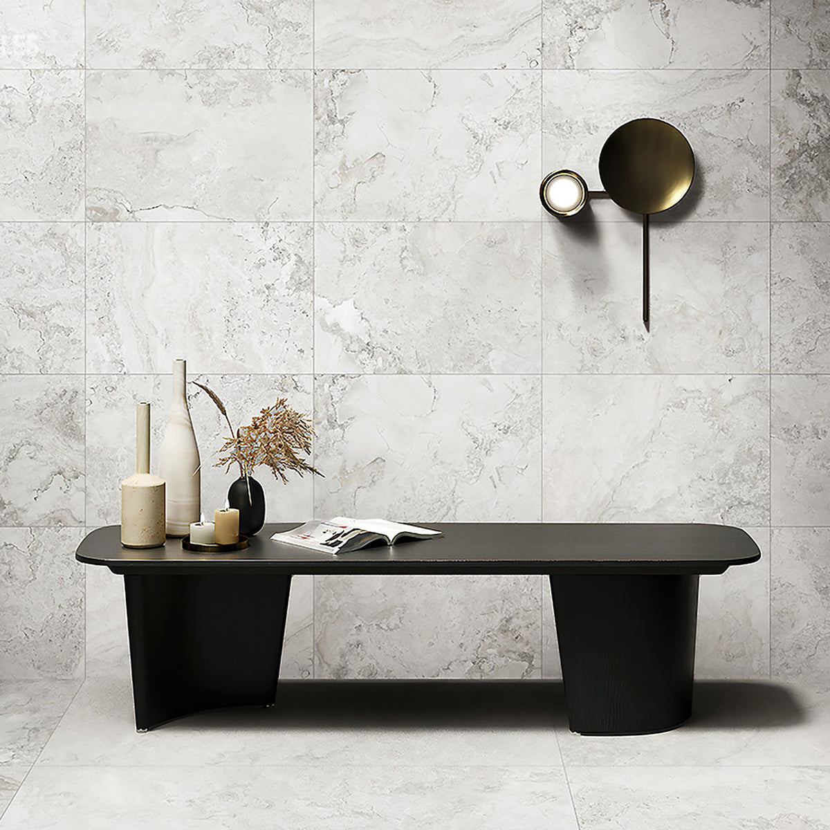 Chalk Structured Textured Tile - lifestyle view