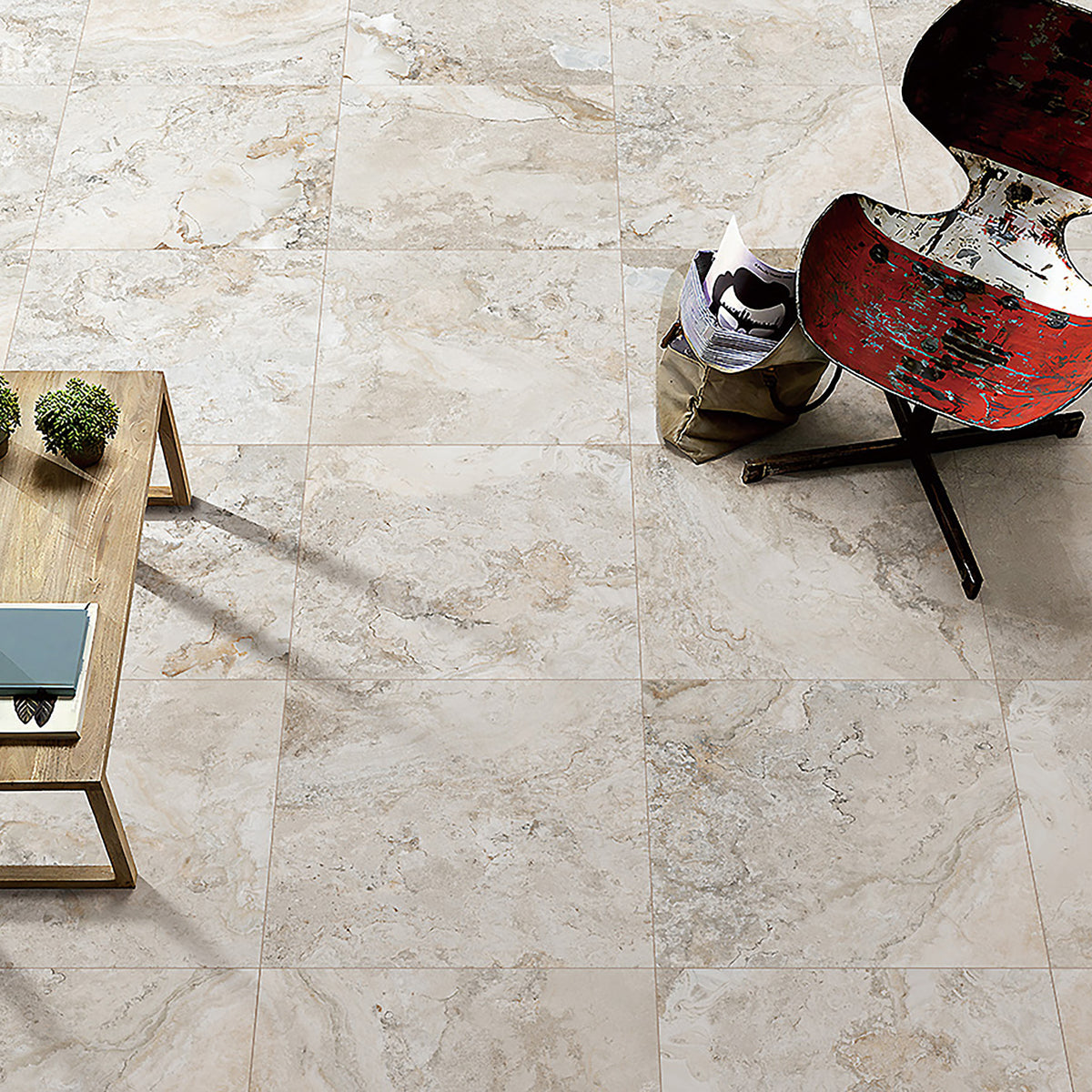 Linen Structured Silk Tile - lifestyle view
