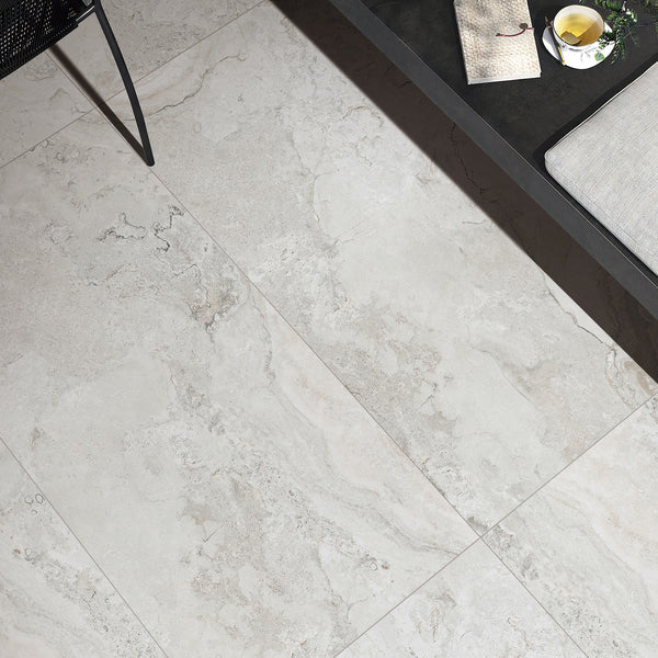 Chalk Structured Silk Tile - lifestyle view