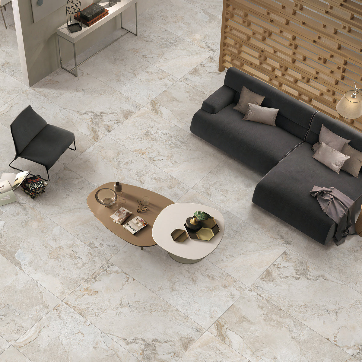 Linen Structured Silk Tile - lifestyle view