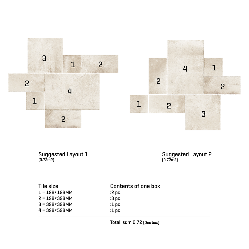 Shell Structured Microtec Textured French Pattern Tile (Box 0.72m2)