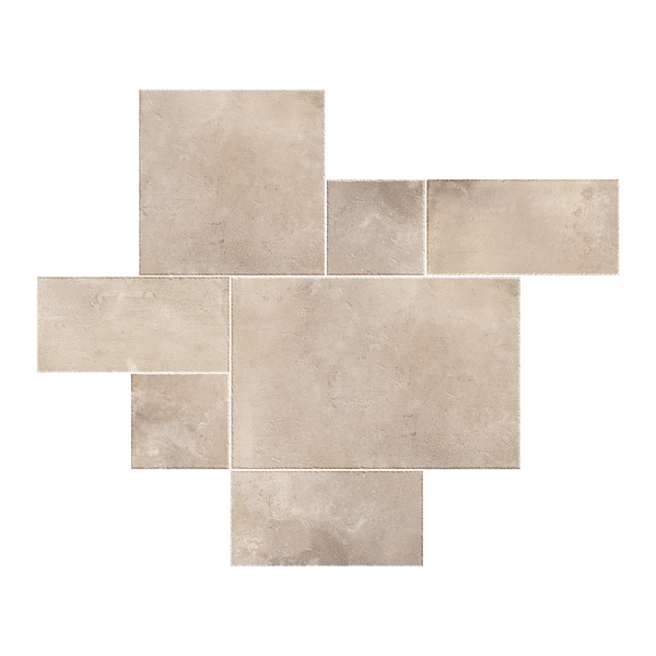 Tuscano Sand Structured Microtec Textured French Pattern Tile (Box 0.72m2)