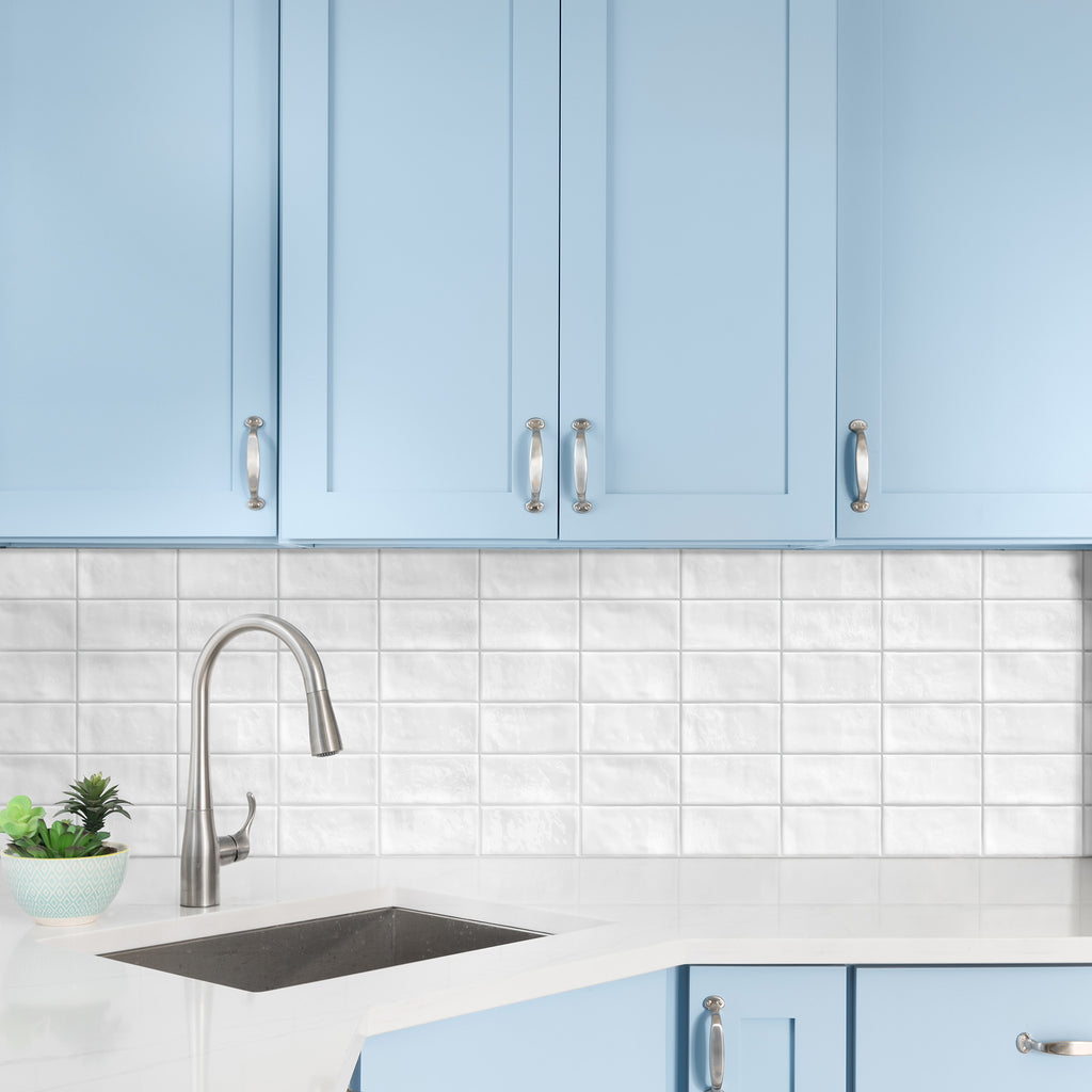 Snow Structured Gloss Tile - lifestyle view