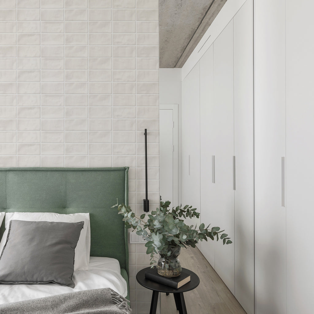 Linen Structured Satin Tile - lifestyle view