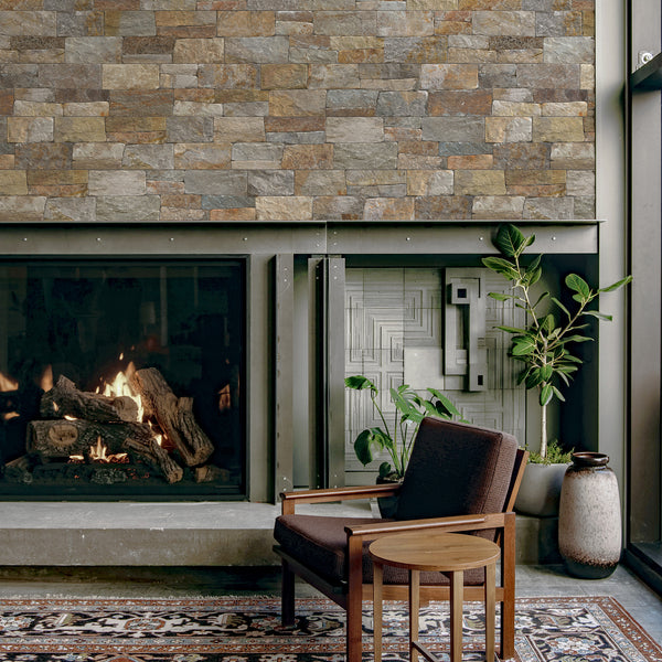 Russet Structured Textured Tile - lifestyle view