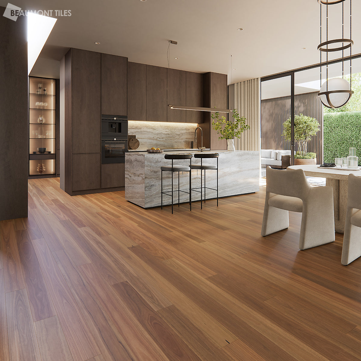 Spotted Gum Engineered Timber Textured 14/3 Nested - lifestyle view