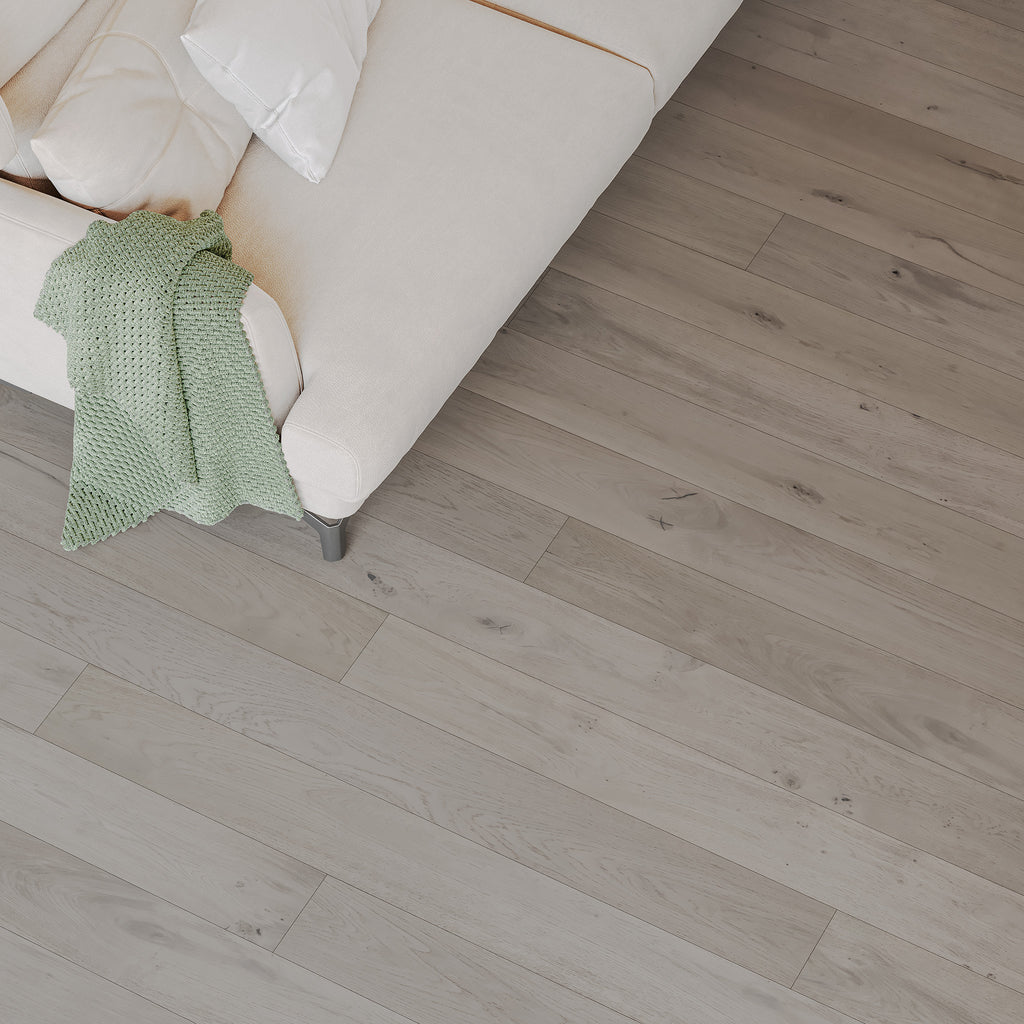 Greige European Oak Engineered Timber Textured 14/2 Nested - lifestyle view