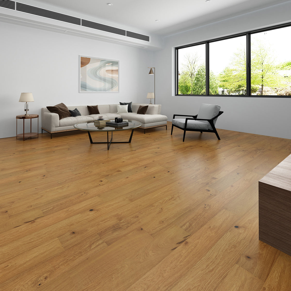 Golden Honey Euro Oak Engineered Timber Textured 14/2 Nested - lifestyle view