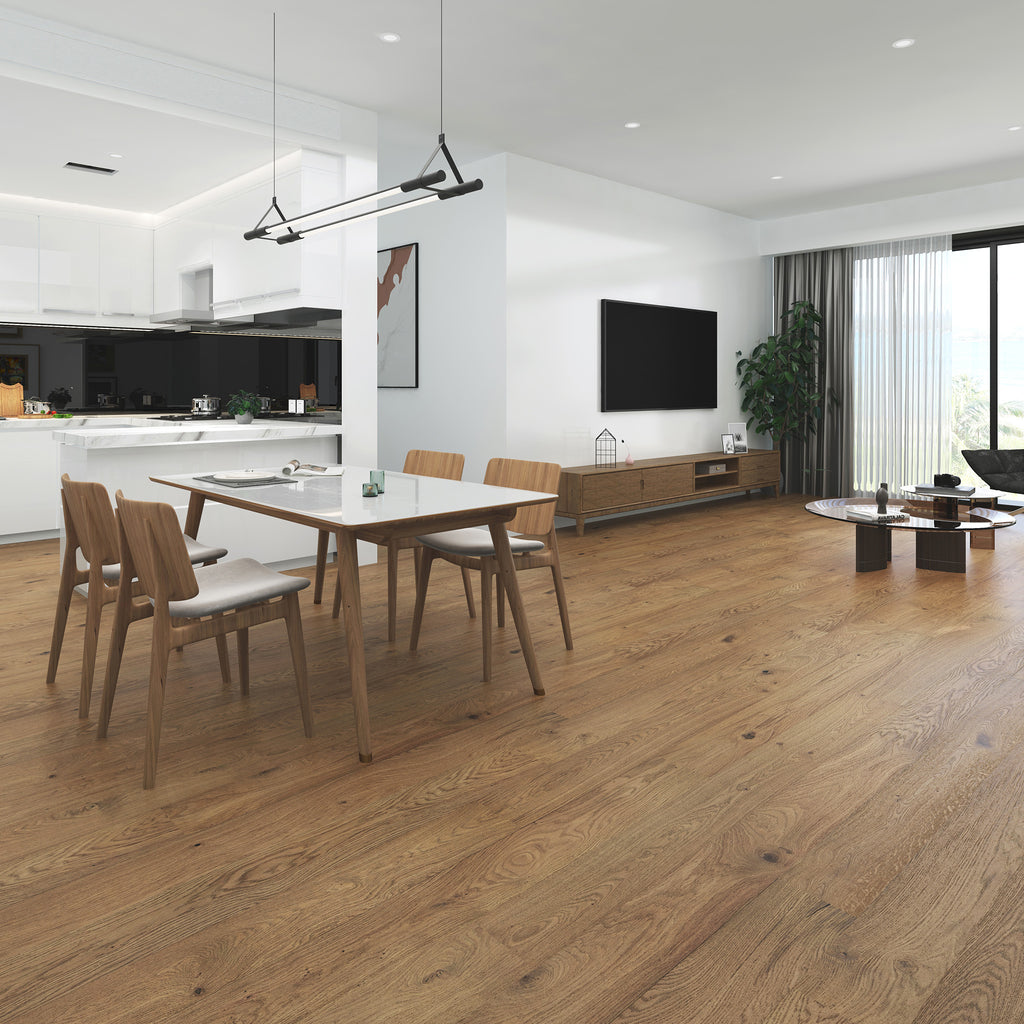 Tan Latte European Oak Engineered Timber 14/2 Nested - lifestyle view