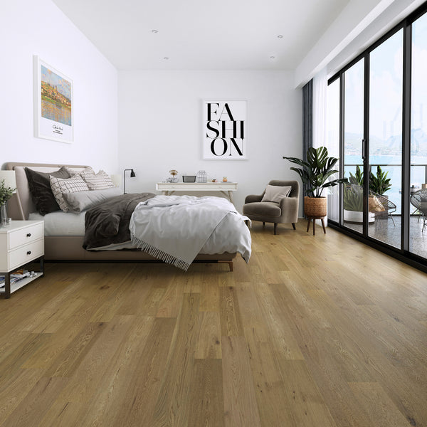 Golden Wattle European Oak Engineered Timber Textured 14.5/3 Nested - lifestyle view