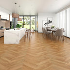 Honey Caramel Herringbone European Oak Engineered Timber Textured 14.5/3 - lifestyle view