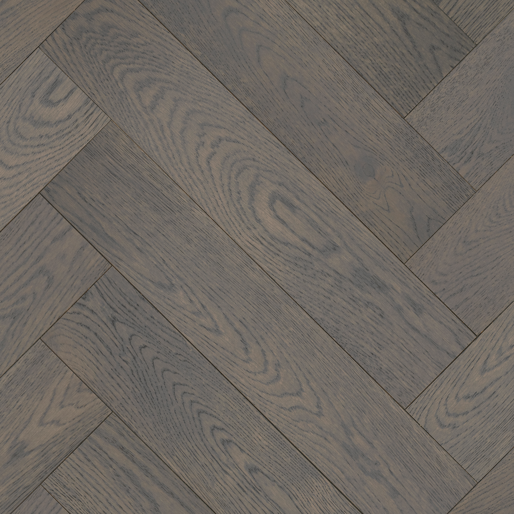 Enchant Farmhouse Grey Herringbone European Oak Engineered Timber Textured 14.5/3