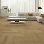 Natural Oak Herringbone Hybrid Textured - lifestyle view