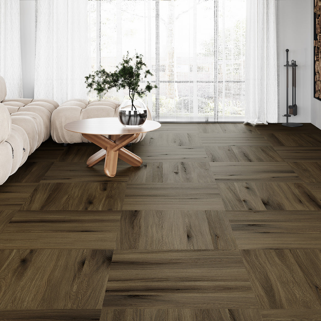 Walnut Herringbone Hybrid Textured - lifestyle view