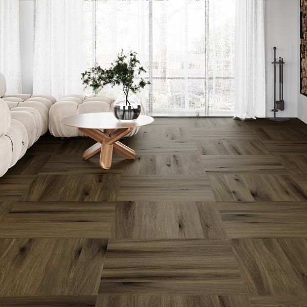 Walnut Herringbone Hybrid Textured - lifestyle view