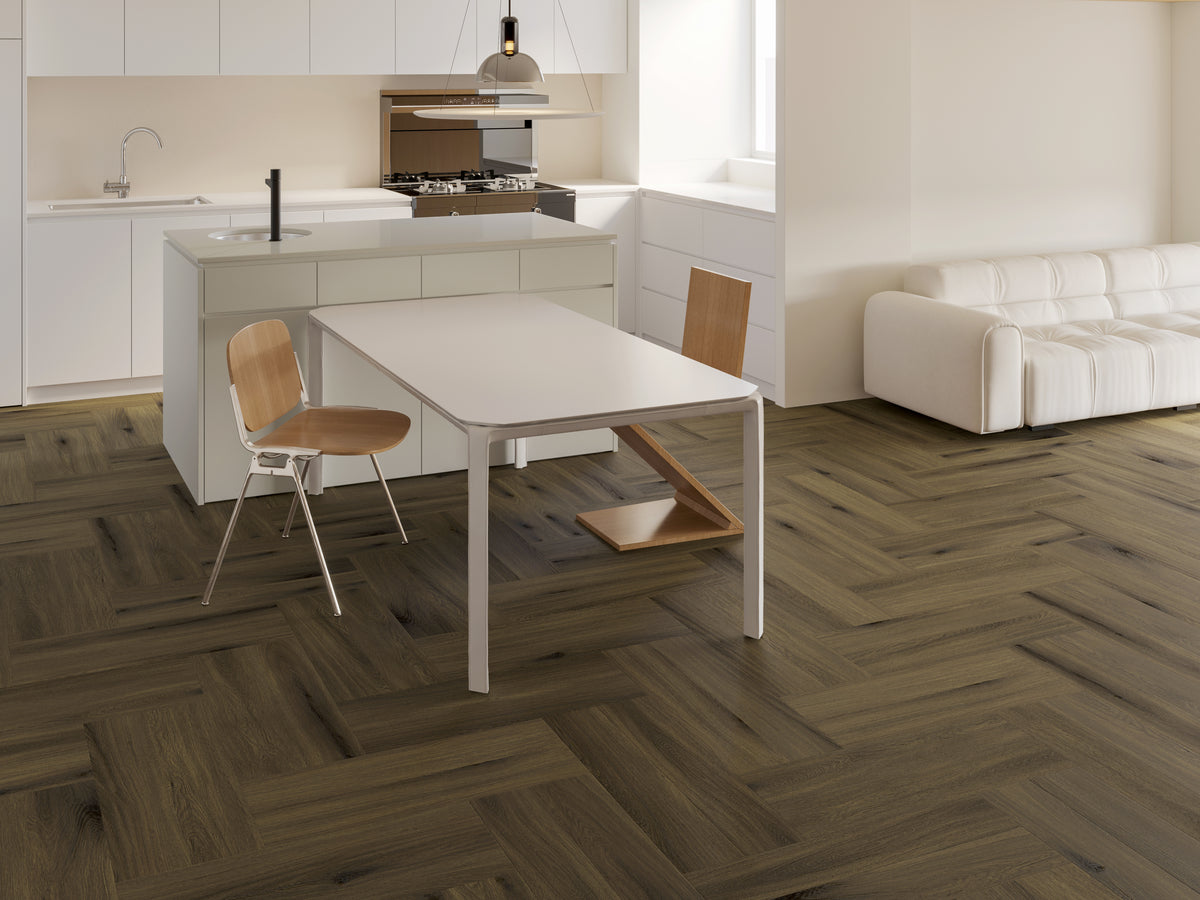 Walnut Herringbone Hybrid Textured - lifestyle view