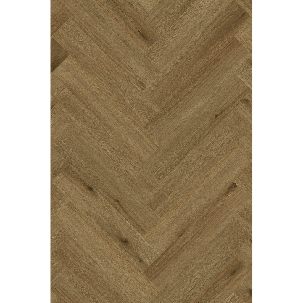 Charm Teak Oak Herringbone Hybrid Textured