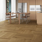 Teak Oak Herringbone Hybrid Textured - lifestyle view