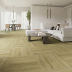 Bleached Oak Herringbone Hybrid Textured - lifestyle view