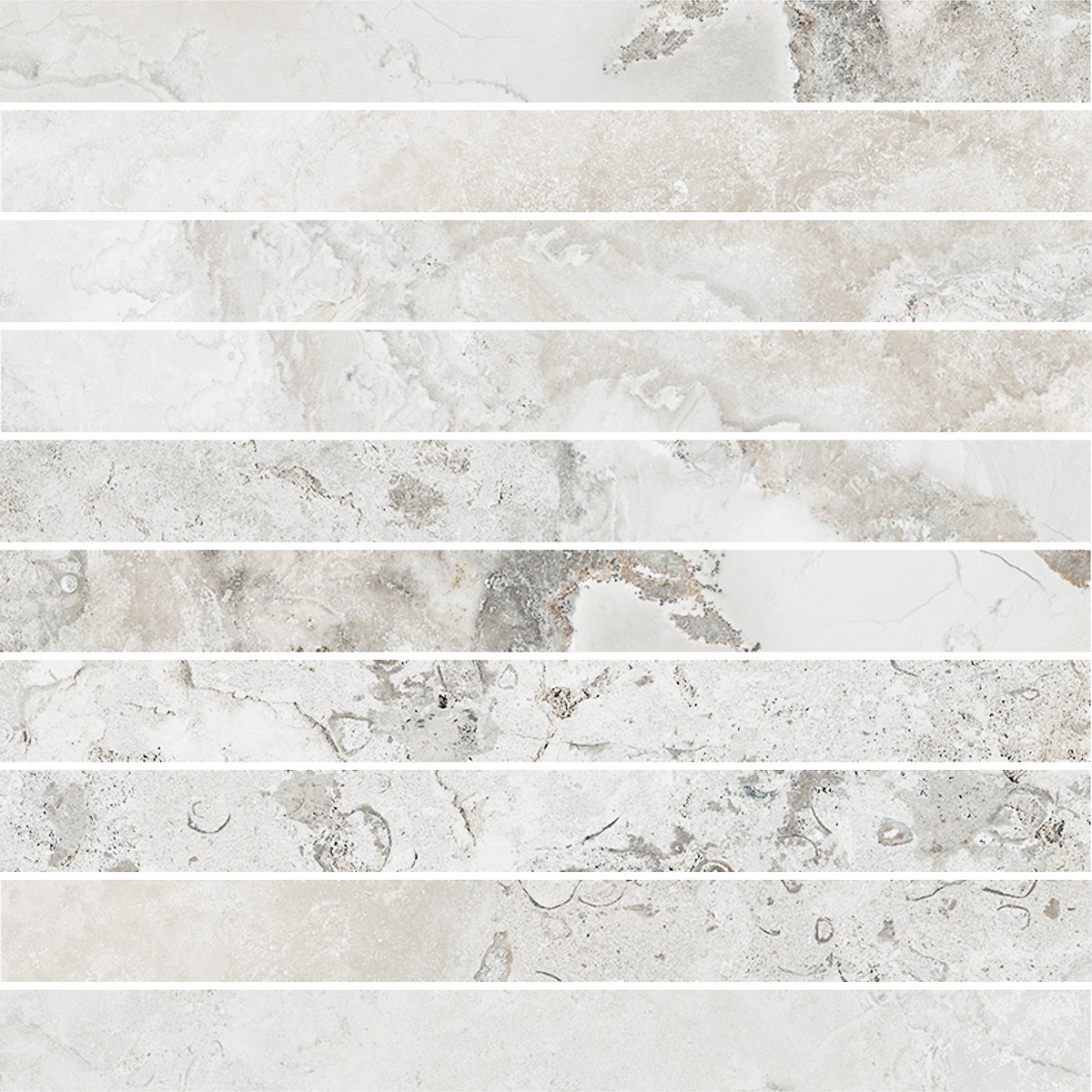 Chalk Finger Structured Silk Mosaic Tile Sample