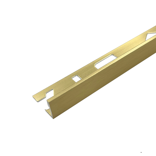 L Angle Aluminium Brushed Finish Gold Light 10 x 3000mm