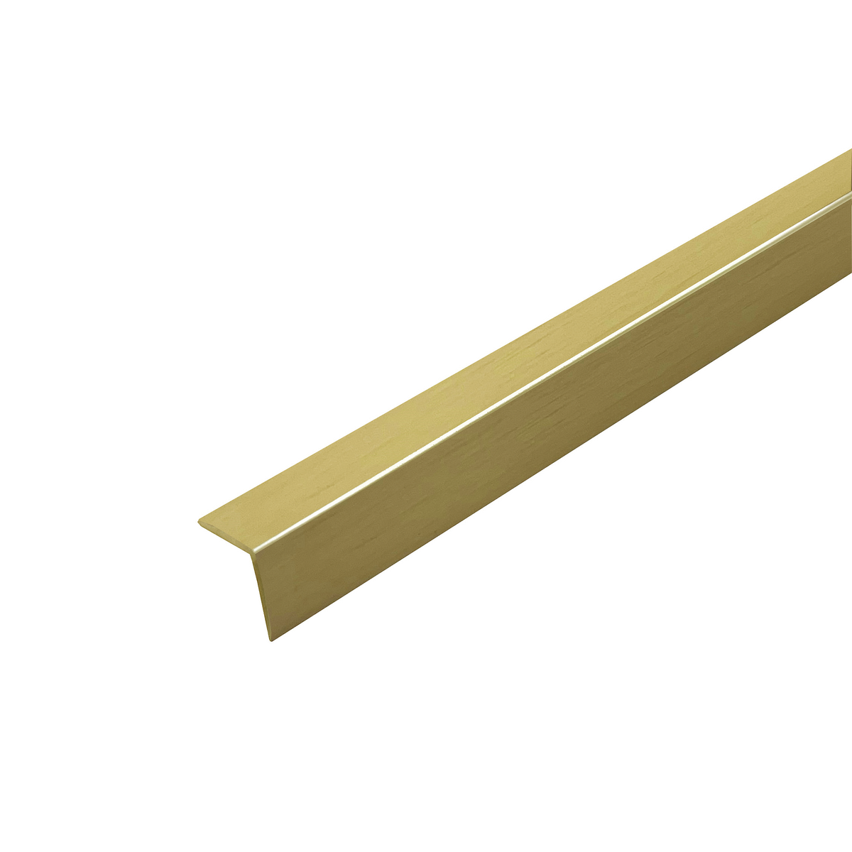 L Retro Fit Angle Aluminium Brushed Gold Light 15 x 3000mm