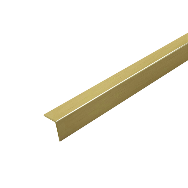 L Retro Fit Angle Aluminium Brushed Gold Light 15 x 3000mm