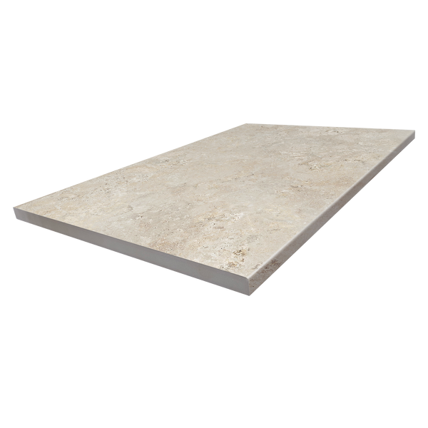 Pompeii Travertine Crema Pencil Edge Structured Textured Paver (Pack of 2)