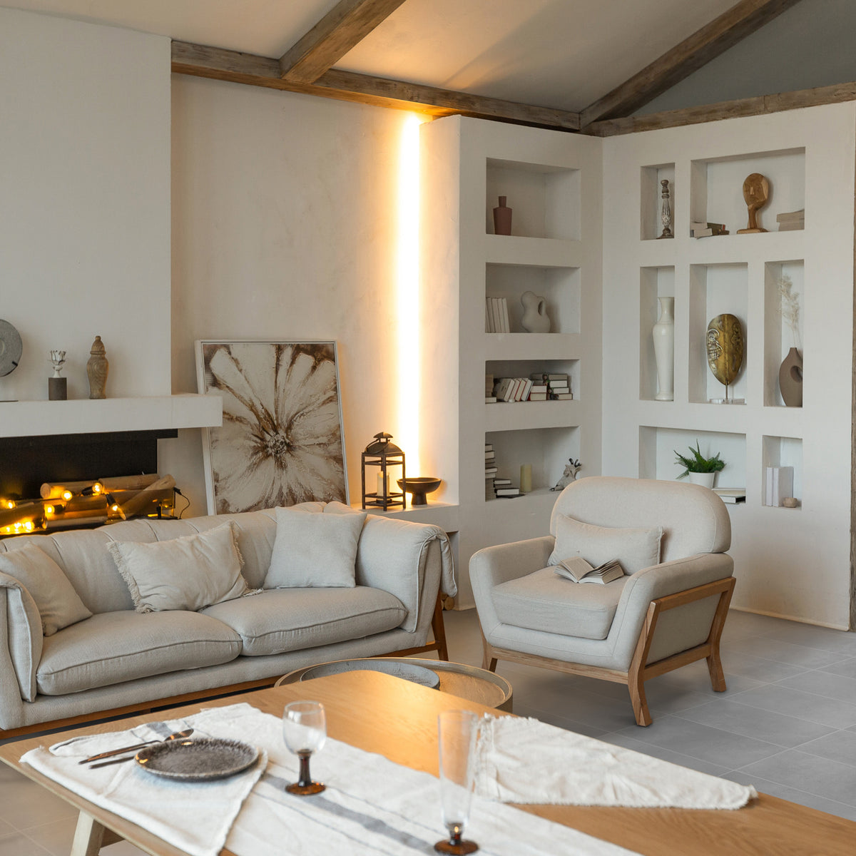 Grey Textured Tile - lifestyle view