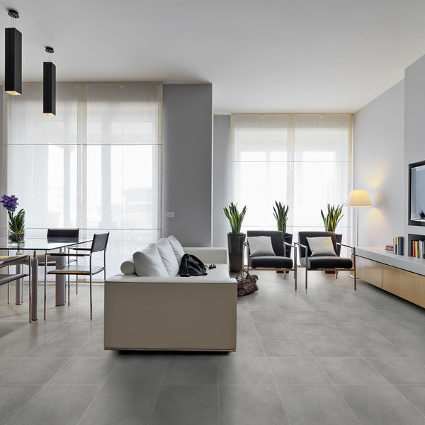 Greige Matt Tile - lifestyle view