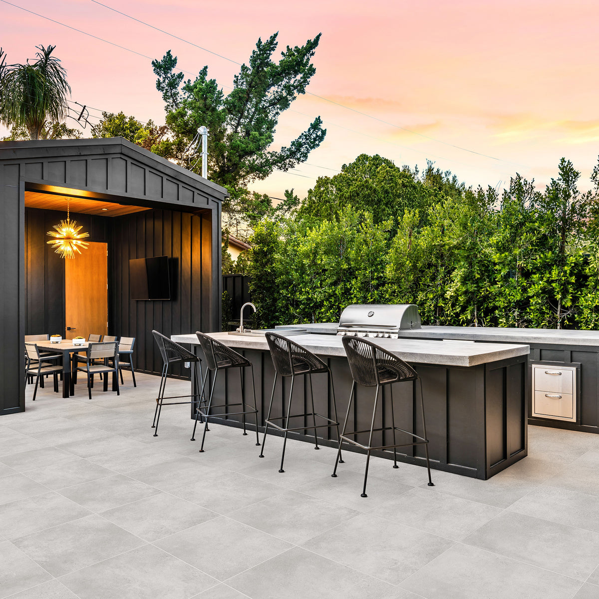 Silverfox Textured Tile - lifestyle view