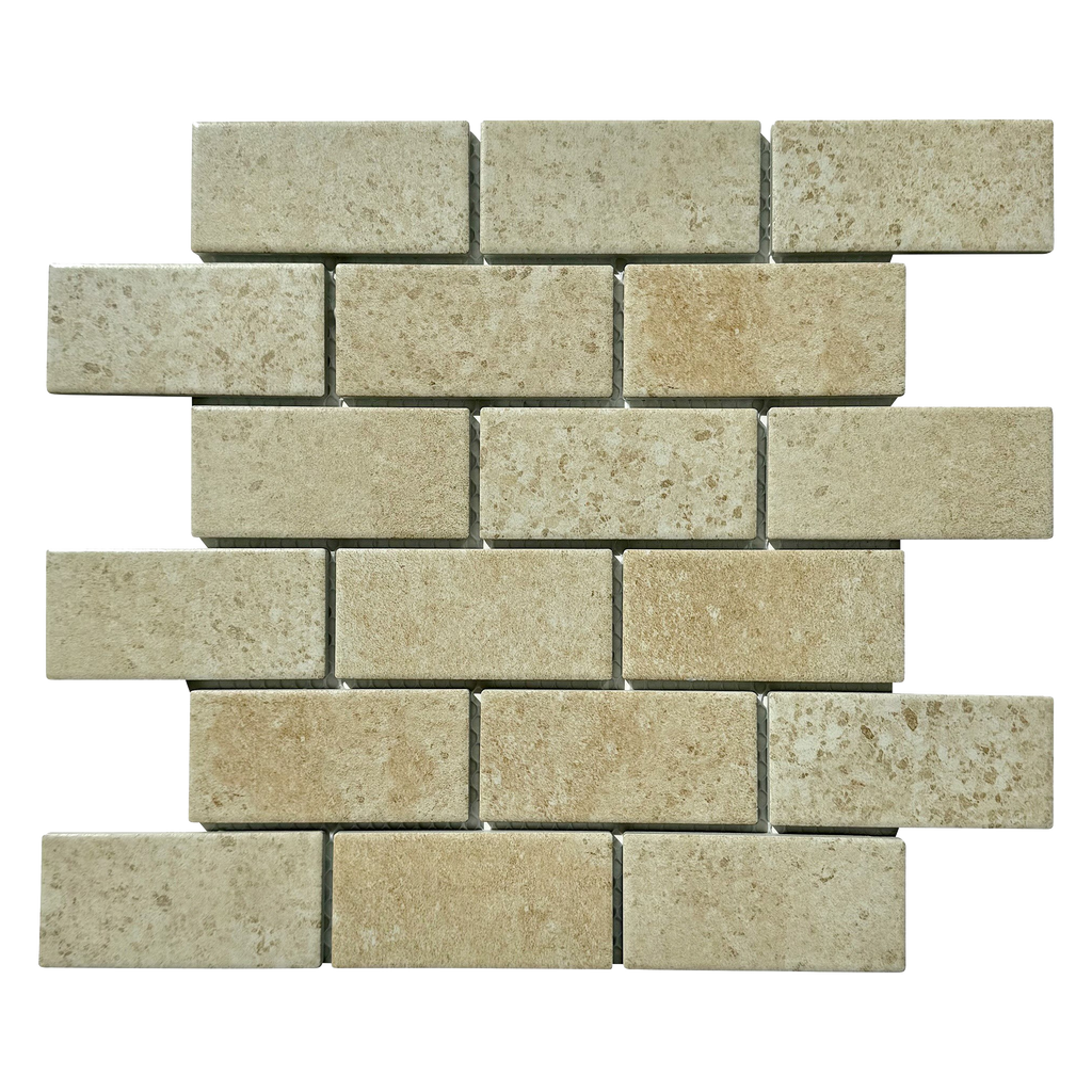 Fiorenza Beige Brickbond Matt Mosaic