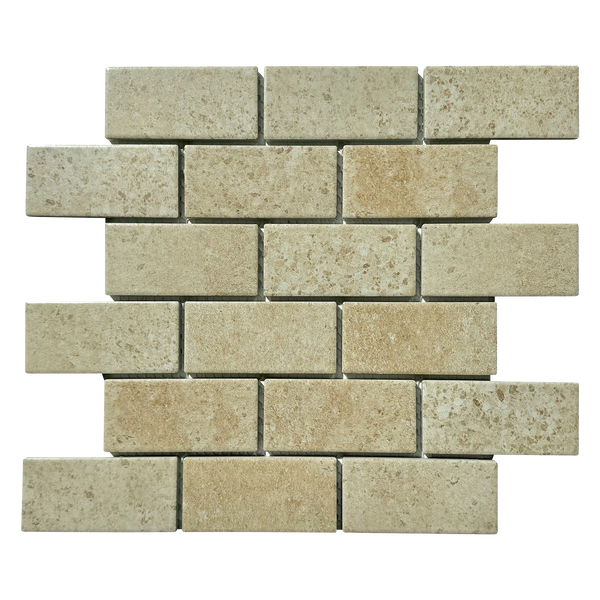 Fiorenza Beige Brickbond Matt Mosaic