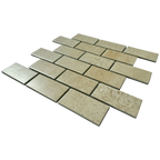 Beige Brickbond Matt Mosaic