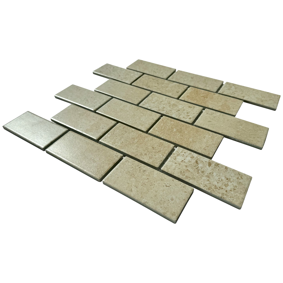 Beige Brickbond Matt Mosaic