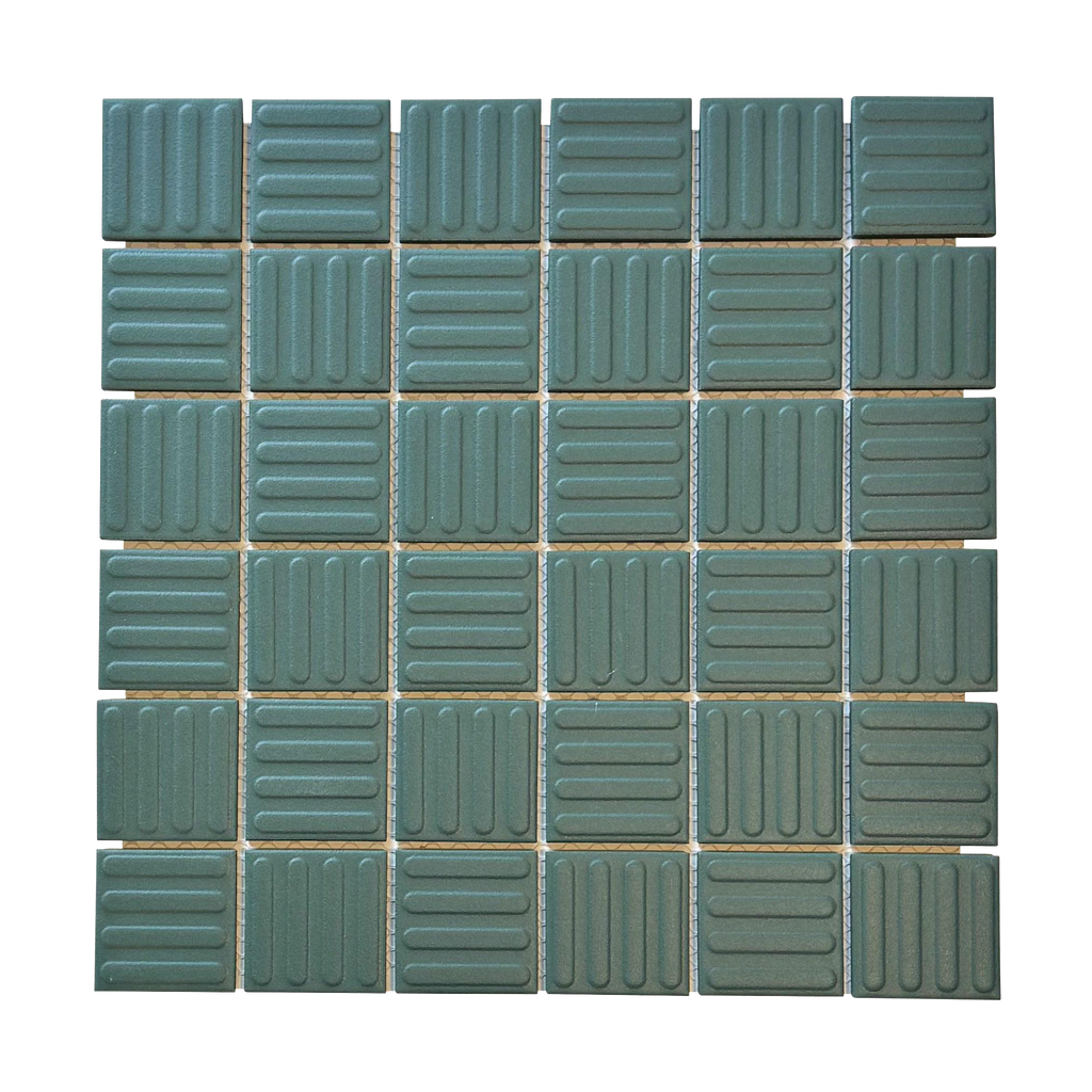 Regency-Contour Green Contour Embossed Textured Mosaic