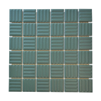 Regency-Contour Green Contour Embossed Textured Mosaic