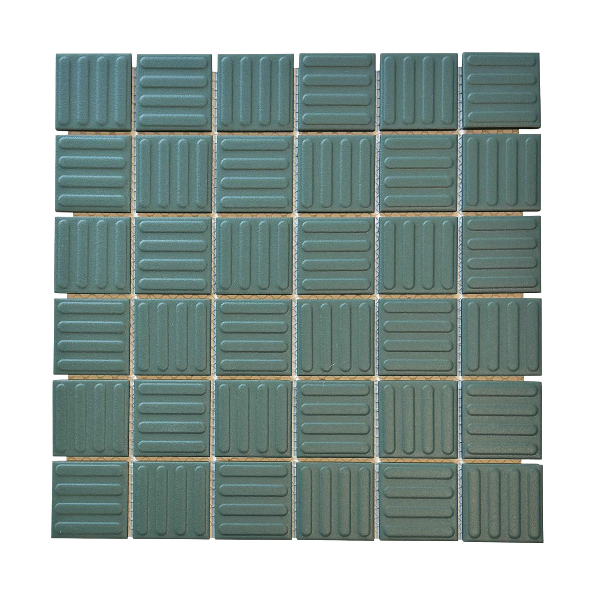 Regency-Contour Green Contour Embossed Textured Mosaic