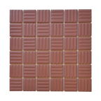 Regency-Contour Red Contour Embossed Textured Mosaic