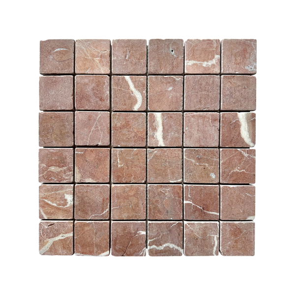 Natural Marble Rosso Square Tumbled