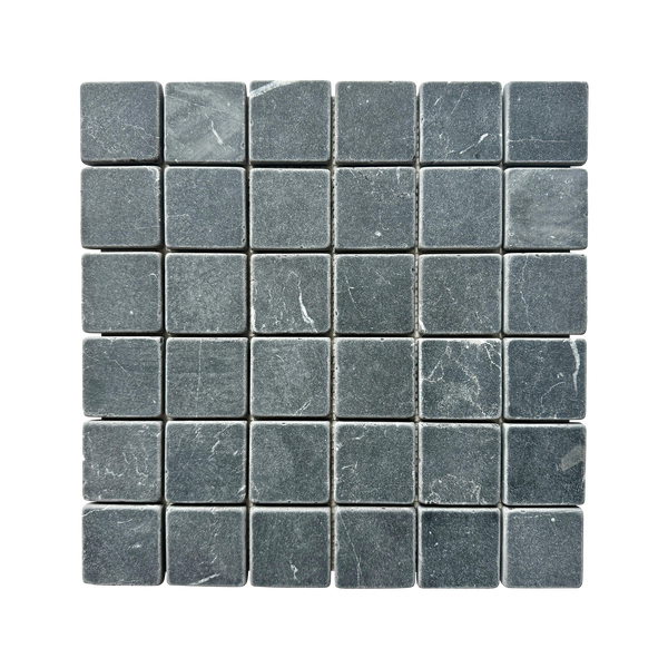 Natural Marble Nero Marquina Square Tumbled Mosaic
