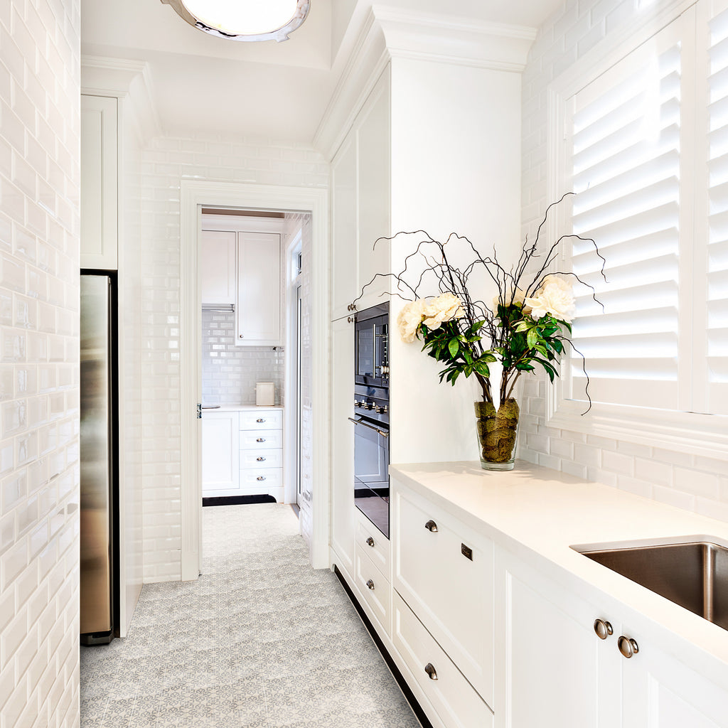 Grey Spring Structured Textured Tile - lifestyle view