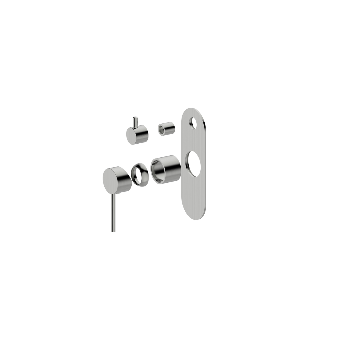 Wall/Shower Mixer W Divertor Trim Kit Brushed Nickel