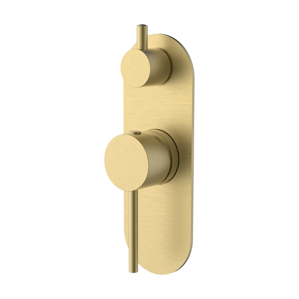 Wall/Shower Mixer W Divertor Trim Kit Brushed Gold