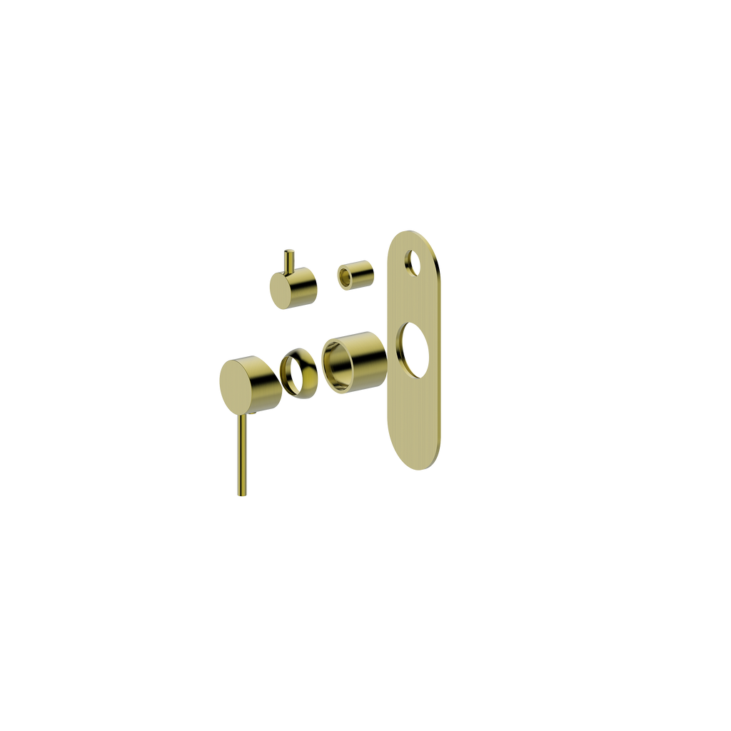Wall/Shower Mixer W Divertor Trim Kit Brushed Gold