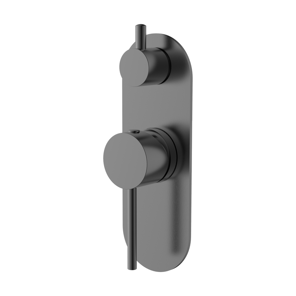 Wall/Shower Mixer W Divertor Trim Kit Brushed Gun Metal